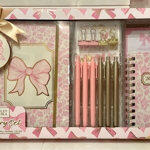 Badgley Mischka Pink and Gold Stationery Set